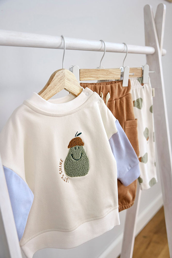 Sweter dla dzieci GOTS Pear milky 7-12 miesięcy 74/80 - Lassig