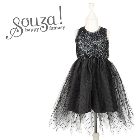 Kostium sukienka tiulowa z nietoperzami czarownica Mathilde 8-10 lat