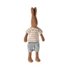   Króliczek - Rabbit size 1, Chocolate brown - Striped blouse and shorts