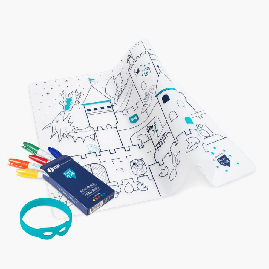 Super Petit Zestaw do kolorowania z silikonową matą - Castle