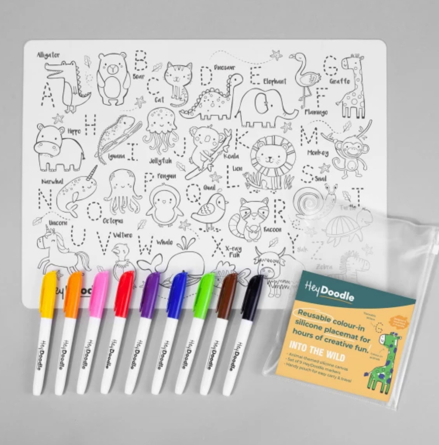 Duża mata silikonowa do kolorowania A3, Zwierzęta