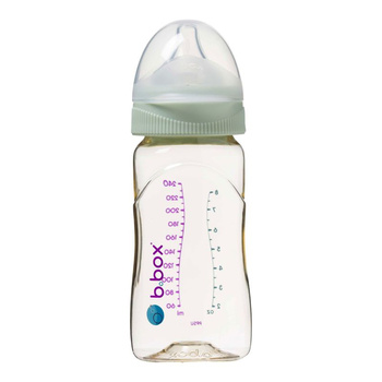 Butelka ze smoczkiem do karmienia niemowląt wykonana z PPSU, 240 ml, szałwia