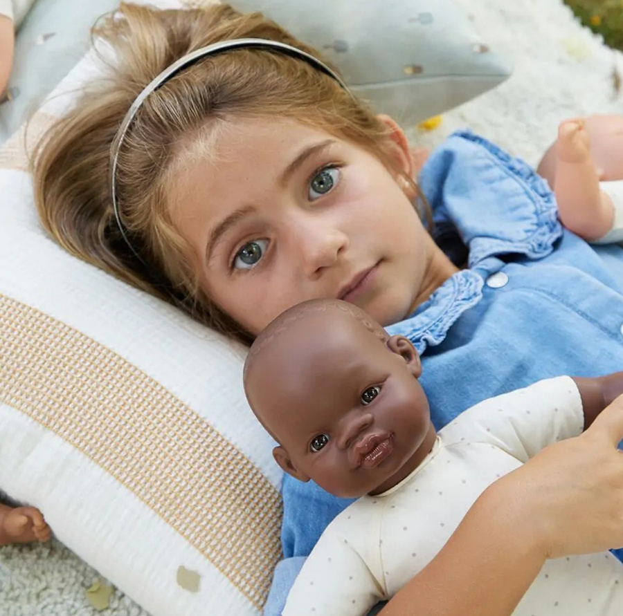 Lalka z miękkim brzuchem Rasa Afrykańska 32cm