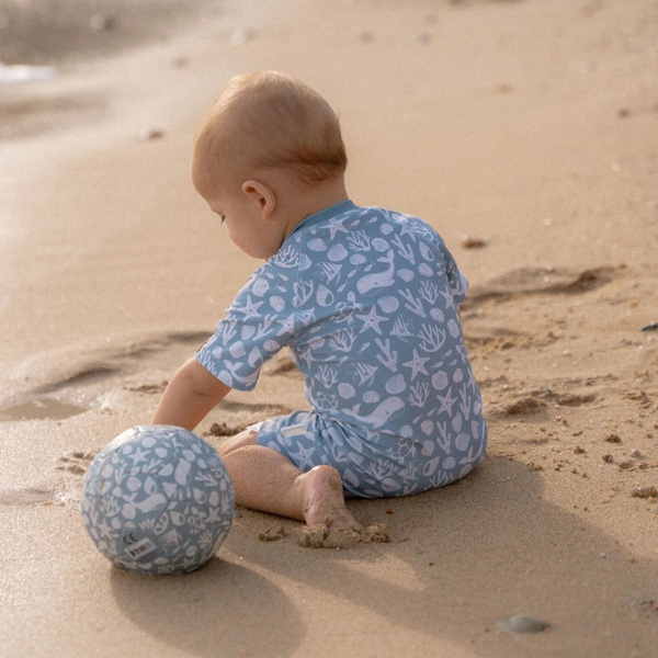 Little Dutch Swimsuit z krótkim rękawem Sea Life Ocean Blue - 86/92