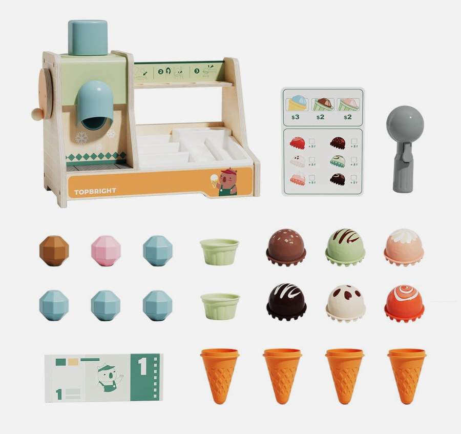 Zabawka edukacyjna duża lodziarnia 36m+, Topbright