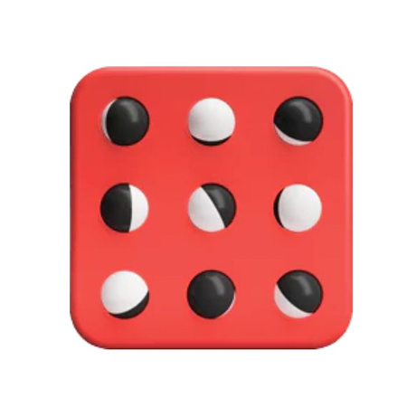 PlayTab Sensoryczny Kwadrat. Biało-Czarne Kuleczki