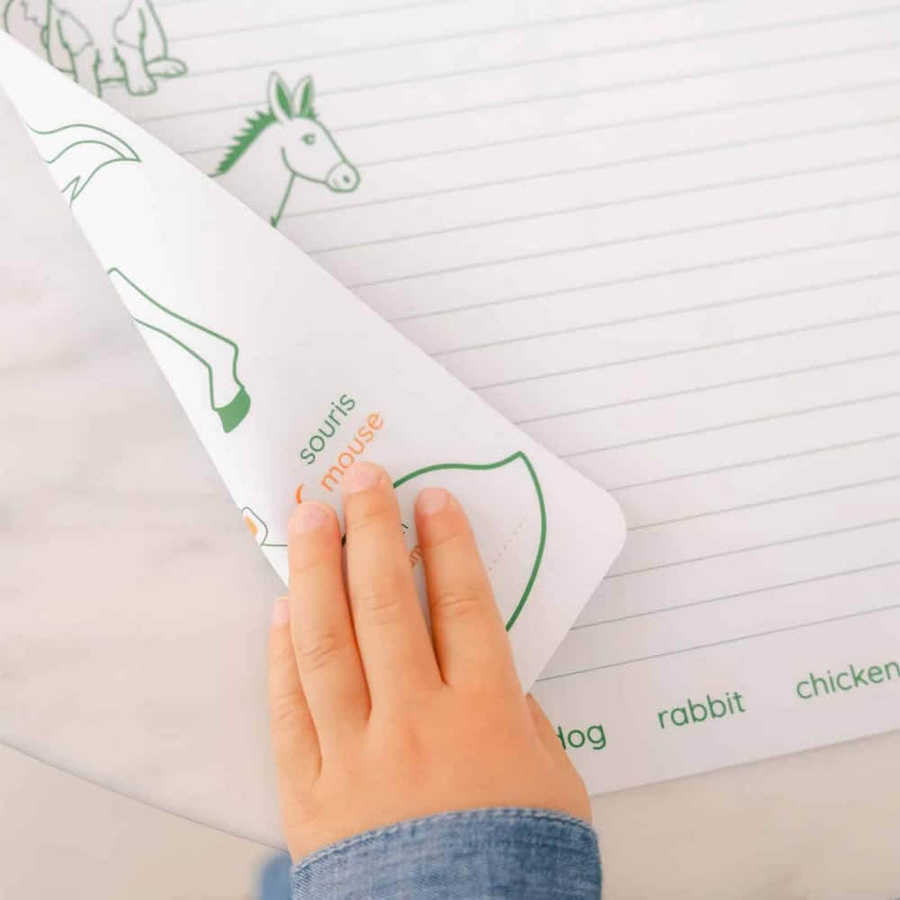 Super Petit Zestaw do kolorowania z silikonową matą - Les animaux de la ferme