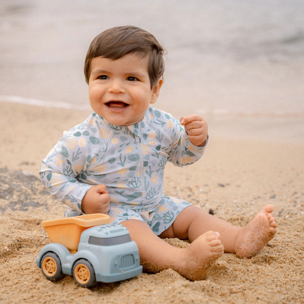 Little Dutch Swimsuit z krótkim rękawem Seashells - 98/104