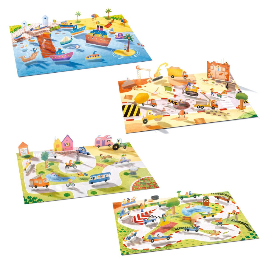 Naklejki wielokrotnego użytku 3D POJAZDY