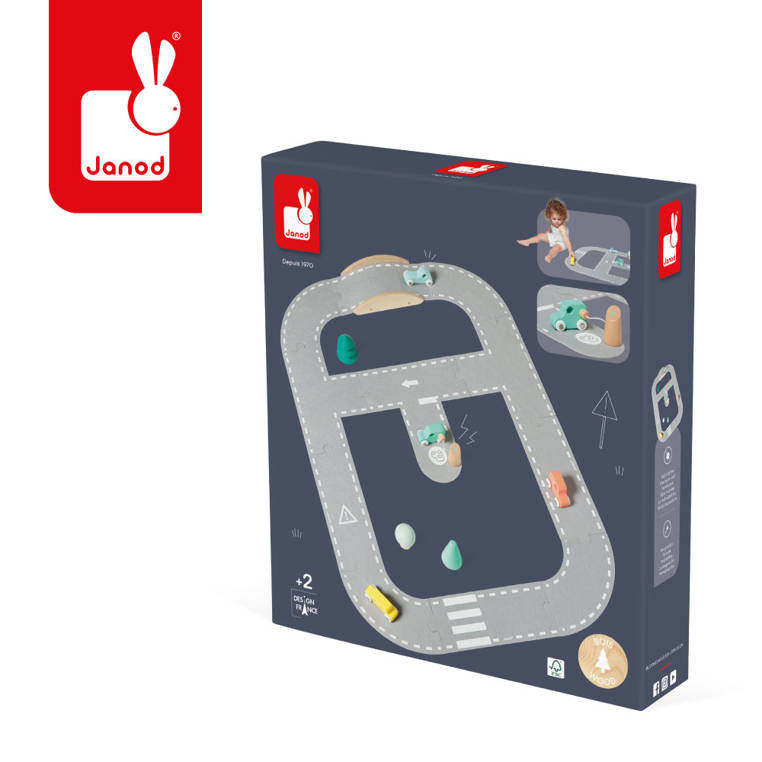 Filcowy tor dla samochodów z akcesoriami