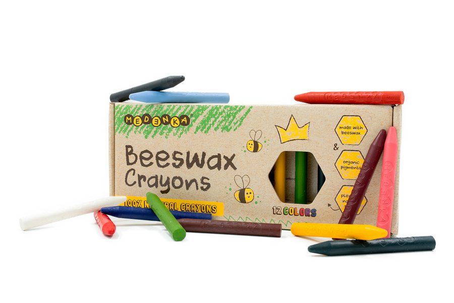 Madenka Classic, Kredki z wosku pszczelego 12 kolorów