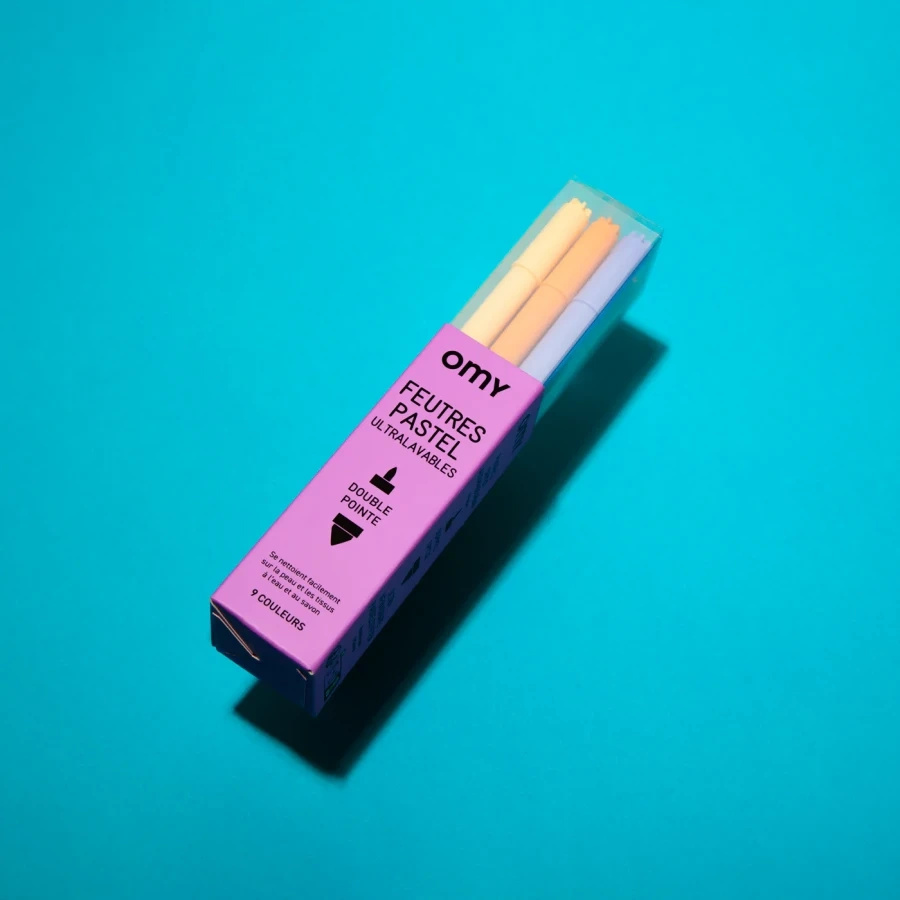 DWUSTRONNE PASTELOWE FLAMASTRY 9szt.