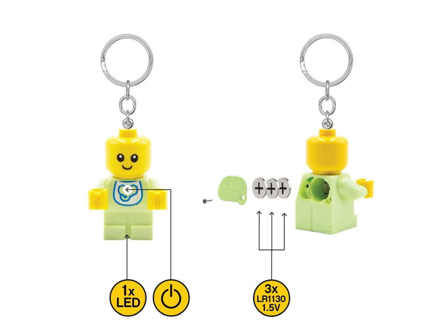 Brelok z latarką LEGO® Minifigures™Dzidziuś 