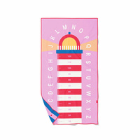 QUUT Dwustronny ręcznik plażowy PlayTowels L (180 x 100cm) Lighthouse Cherry