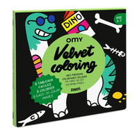 ZESTAW WELWETOWYCH KOLOROWANEK - DINOZAURY