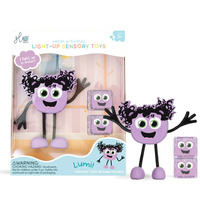 Postać do kąpieli Lumi - zestaw z dwiema kostkami sensorycznymi świecącymi w wodzie