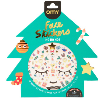 NAKLEJKI DO TWARZY DLA DZIECI CHRISTMAS EDITION - 85 SZTUK