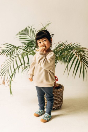 Kapcie dziecięce, rozmiar 25, kwiatki BLUE DAISY