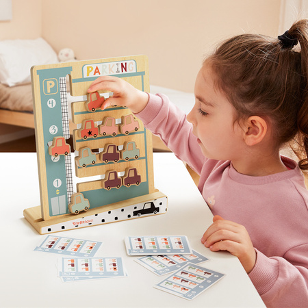 Drewniana układanka logiczna, parking