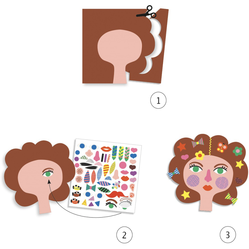 Zestaw art. z naklejkami FRYZJER