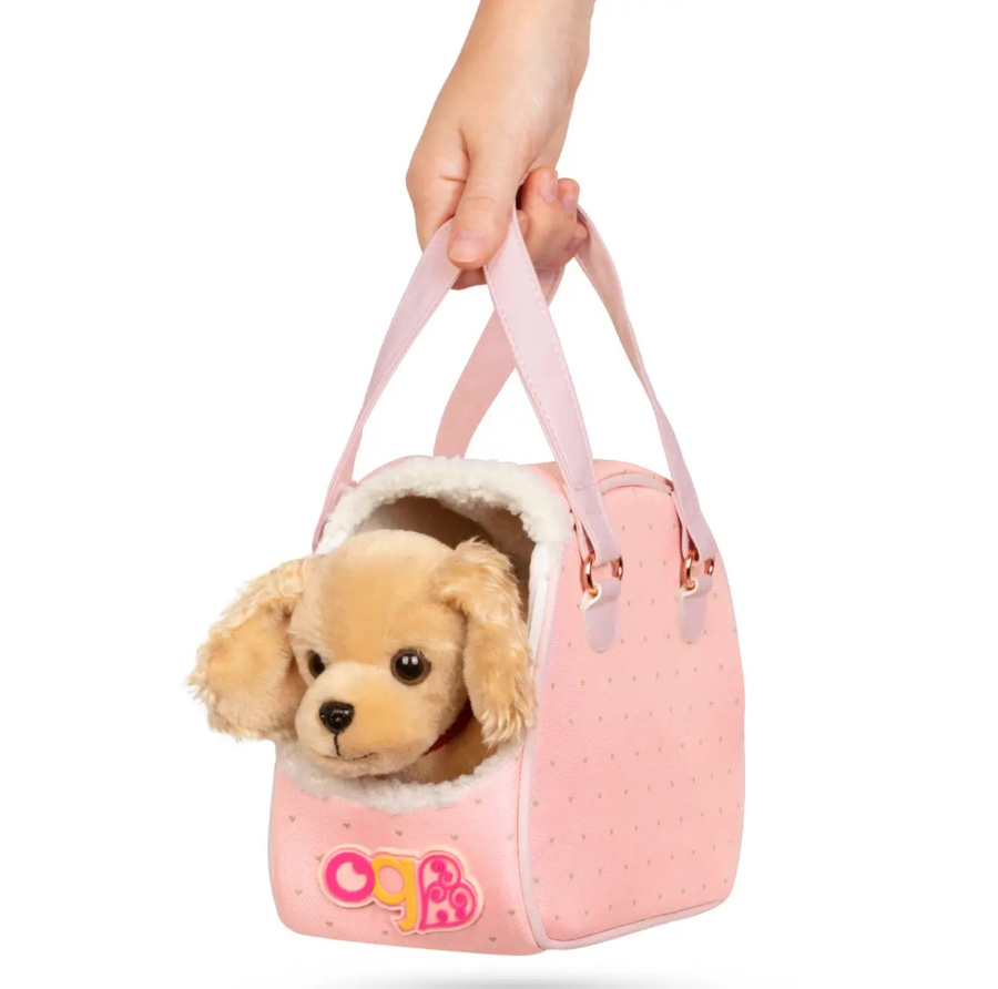 Cocker Spaniel w torebce, z akcesoriami