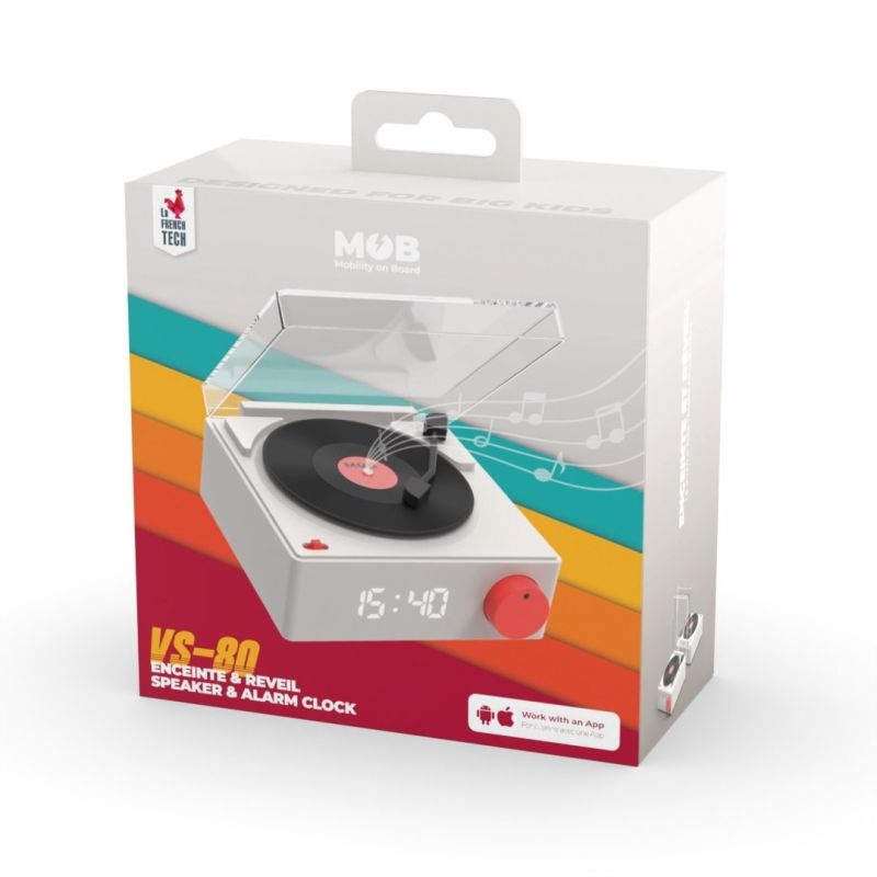 Głośnik z budzikiem - gramofon 