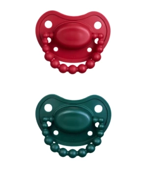 LUU Kids Zestaw smoczków Holy Green i Santa Red 3-6m