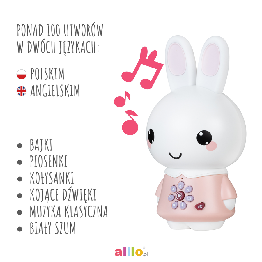 Zabawka edukacyjna Króliczek Alilo Honey Bunny G6PRO turkusowy