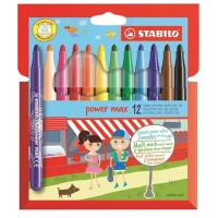 Flamastry Stabilo, Power Max, 12 sztuk
