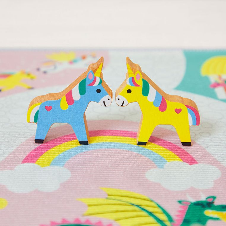 Janod Zestaw klocków i figurek 37 el. Zaczarowane królestwo Cross Roads 2+