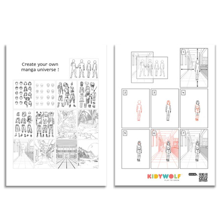 Kidywolf - K-DRAW-PRO-BU MANGA - tablet rysunkowy - niebieski