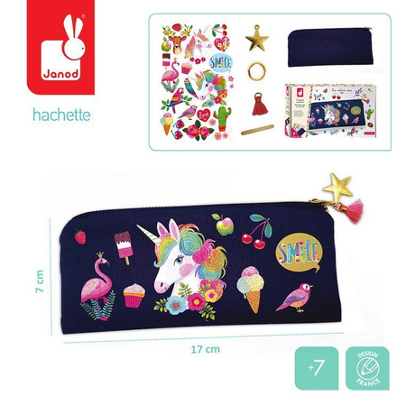  Janod Zestaw kreatywny Piórnik do ozdabiania 7+