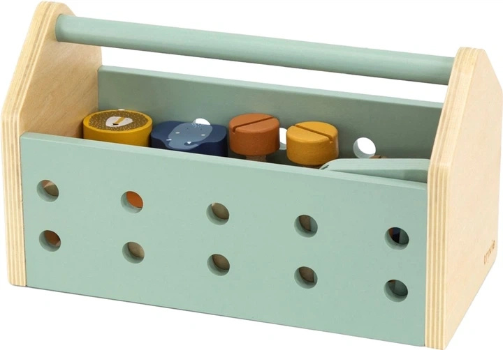 Drewniana skrzynka z narzędziami 19 elementów - Trixie Baby