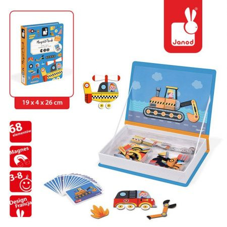 MAGNETYCZNA UKŁADANKA POJAZDY MAGNETIBOOK