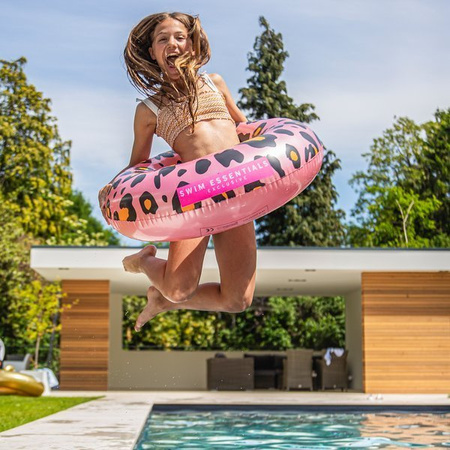 Swim Essentials Koło do pływania Rose Gold Leopard 90cm