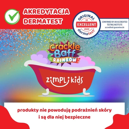 Strzelający proszek do kąpieli Crackle Baff Colours 6 użyć 6 kolorów