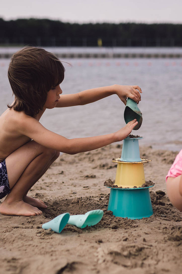 QUUT Zestaw 3 foremek do piasku Wieża Alto Lagoon Green   Banana Blue