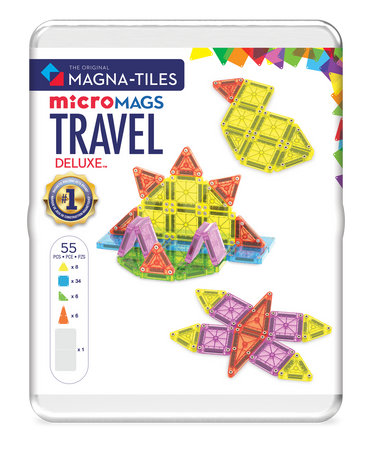 MAGNA-TILES® Klocki Magnetyczne Travel microMAGS XL 55 el.