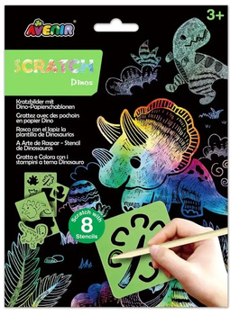 Wydrapywanki z szablonami - Dinozaury