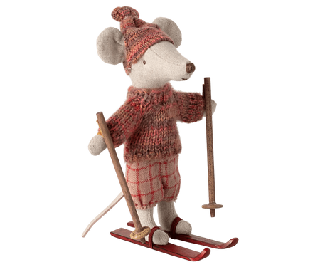 Myszka - Winter mouse with ski set, Big sister - Rose