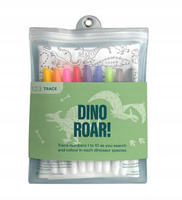 Duża mata silikonowa do kolorowania A3, Dinozaury