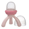 Gryzak silikonowy do podawania pokarmu, róż