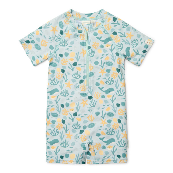 Little Dutch Swimsuit z krótkim rękawem Seashells - 86/92