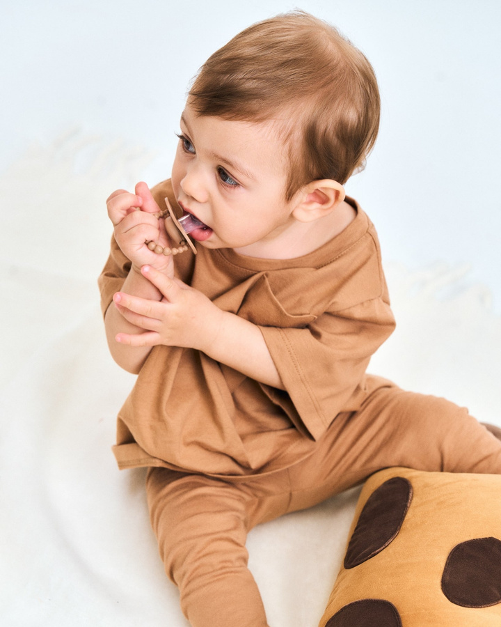 LUU KIDS Smoczek 3-6m. MILK HAZELNUT
