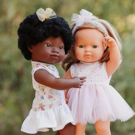 Lalka dziewczynka Europejka 38 cm | Ciemny Blond