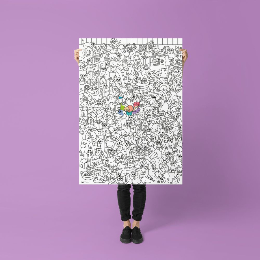 GIGANTYCZNA KOLOROWANKA 100x70 - KITTY