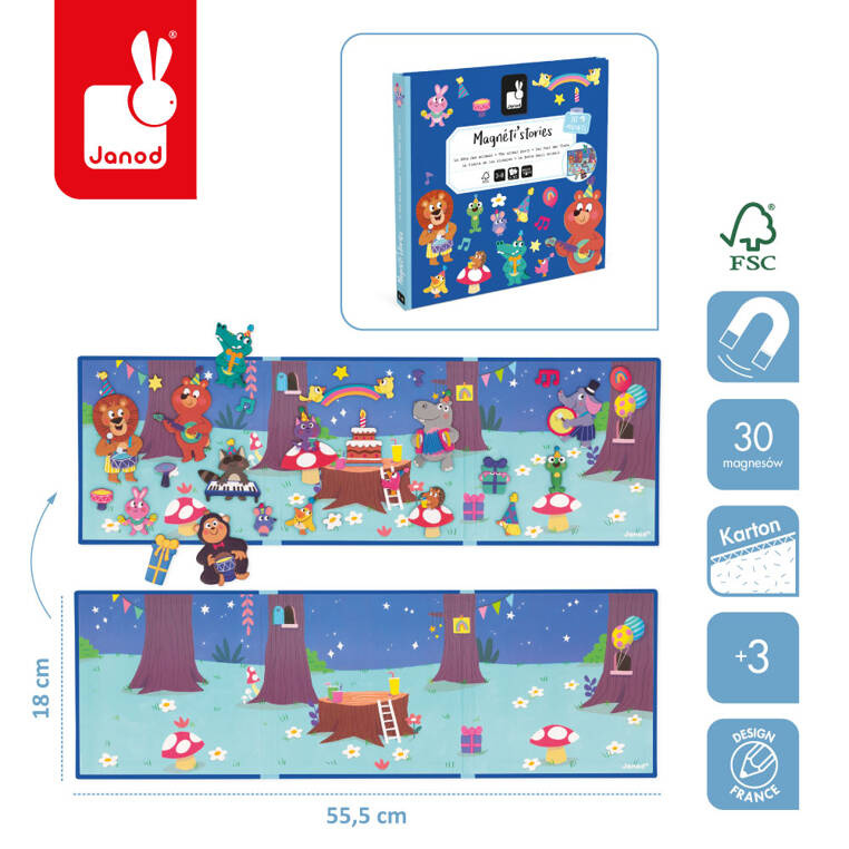 Magnetyczna układanka - przyjęcie w lesie - magneti'stories