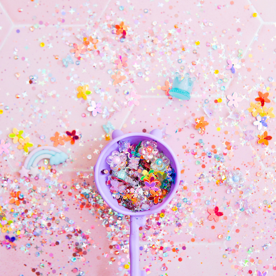 Glo Pals - FAIRY Fun Fillers Wkład, figurki, brokaty i barwniki do słoików, zabaw sensorycznych