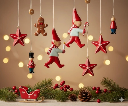 Metalowa ozdoba, Trzcina cukrowa, Duża - Pasek