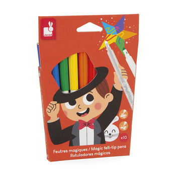 Janod Magiczne flamastry zmieniające kolor 10 kolorów 3+